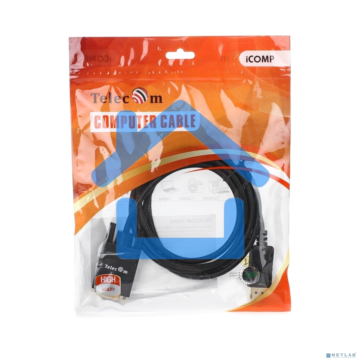 Кабель-переходник DP --> VGA_M/M 1,8м Telecom