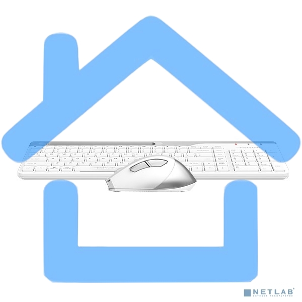 Клавиатура + мышь A4Tech Fstyler FB2535C клав:белый/серый мышь:белый/серый USB беспроводная Bluetooth/Радио slim
