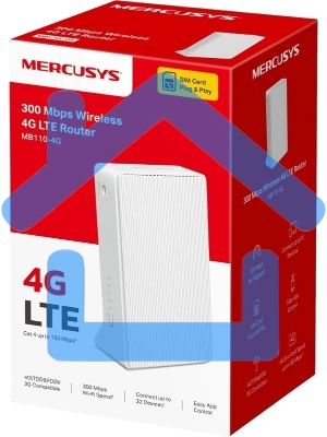 Роутер Wi-Fi Mercusys MB110-4G N300 с поддержкой 4G LTE