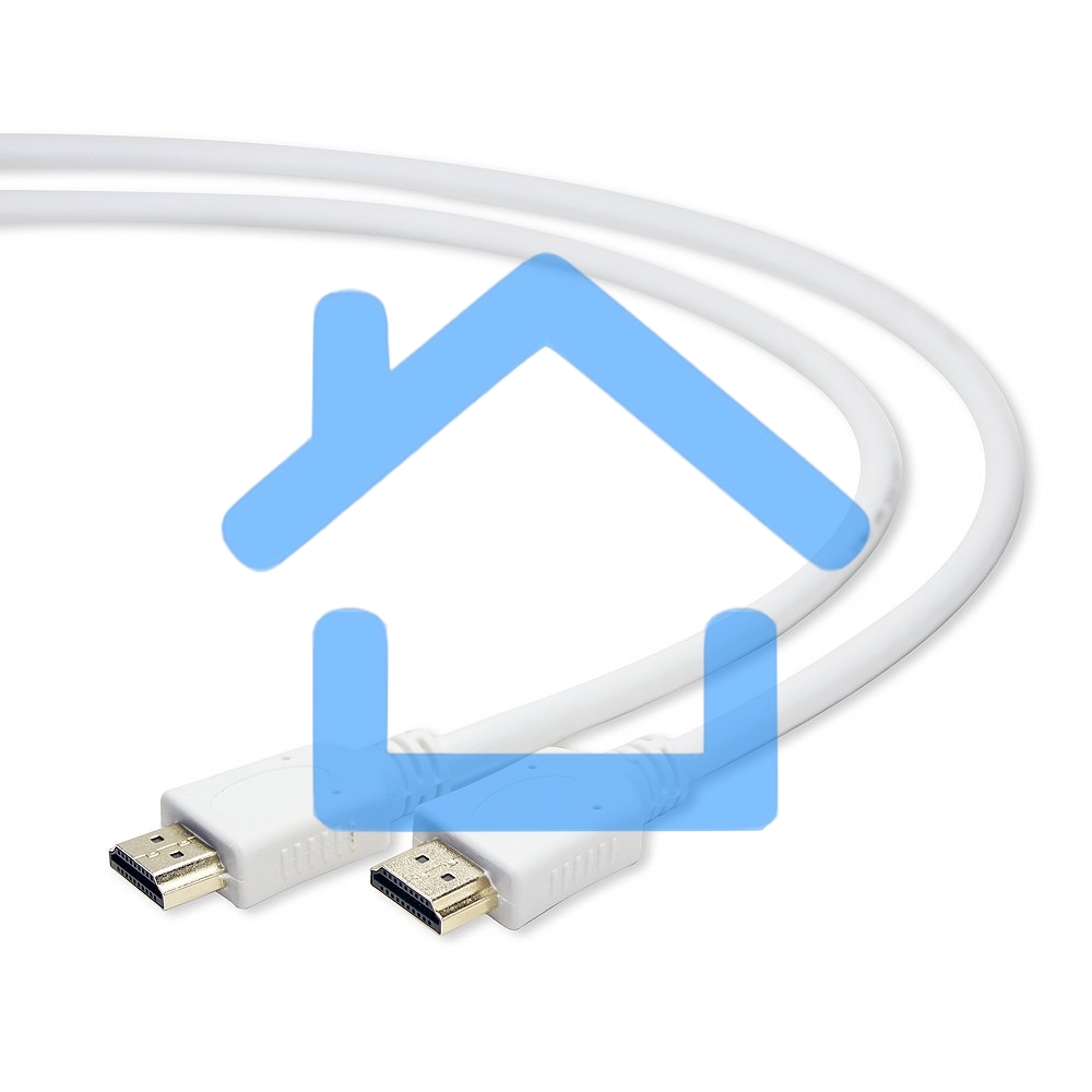 Кабель Cablexpert HDMI CC-HDMI4-W-1M, 19M/19M, v2.0, медь, позол.разъемы, экран, 1м, белый, пакет