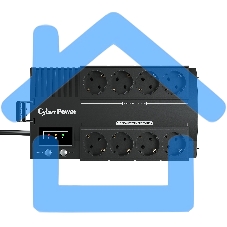 Источник бесперебойного питания CyberPower BS850E NEW линейно-интерактивный 850ВА/480Вт, 4+4 евророзетки, USB UPS Line-Interactive CyberPower BS850E NEW 850VA/480W USB (4+4 EURO)