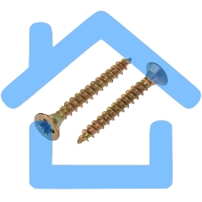 Саморез универсальный KRANZ 3х25, желтый цинк, короб (200 шт./уп.)