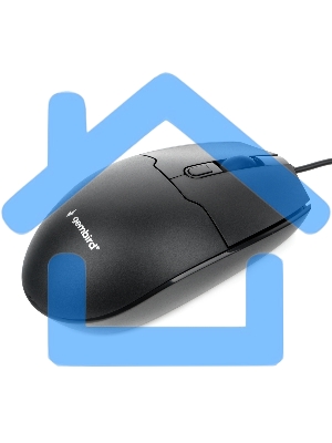 Мышь проводная Gembird MOP-430 черный, 1600 dpi, USB, кнопки - 4