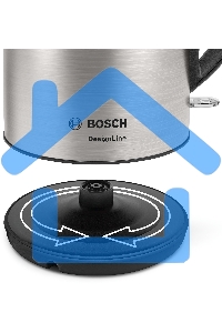 Чайник электрический Bosch TWK3P420 1.7л. 2400Вт черный (корпус: нержавеющая сталь)