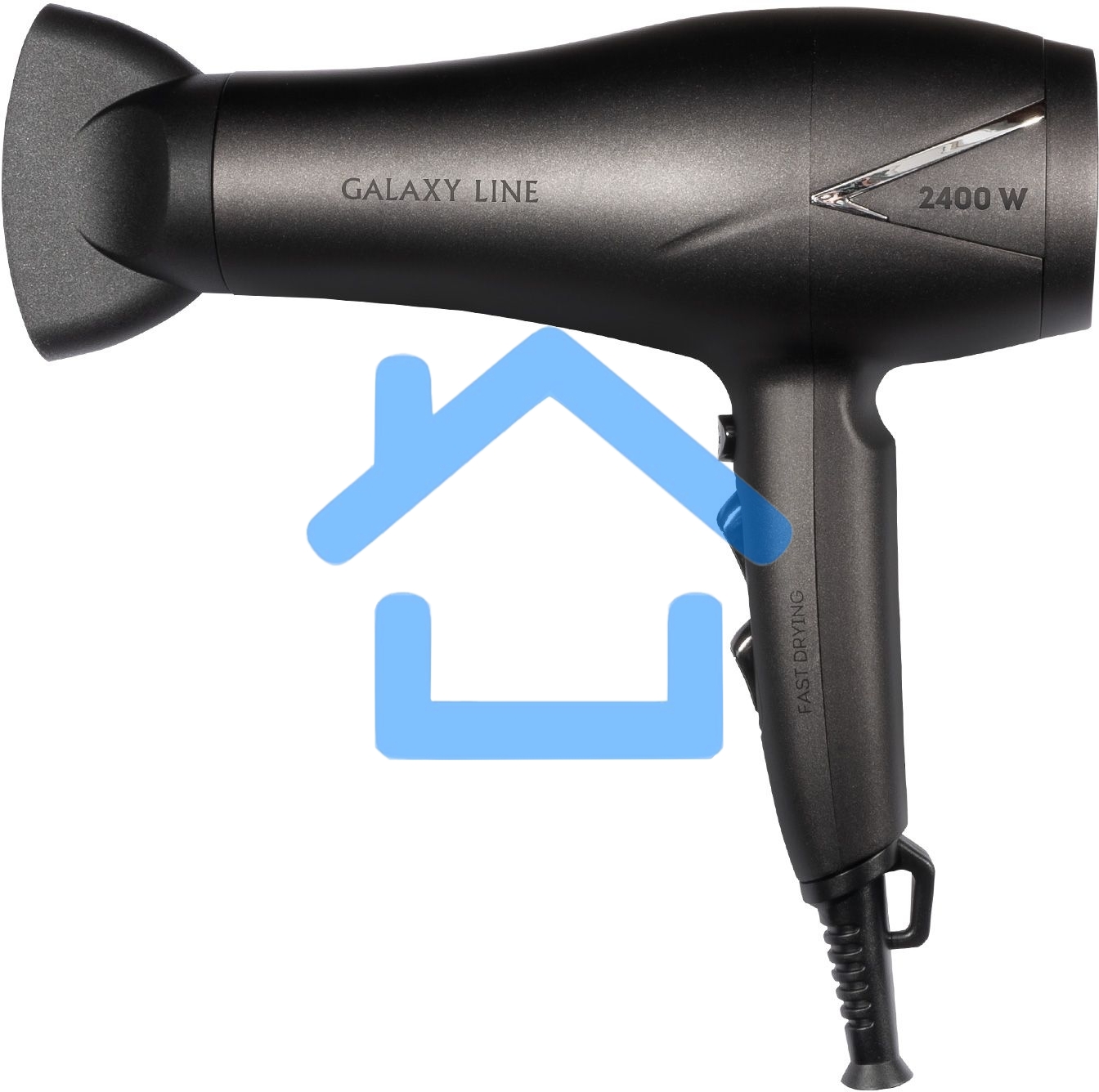 Фен для волос Galaxy Line GL 4341, коричневый, 2400 Вт, 2 скорости потока воздуха, 3 температурных режима, функция 