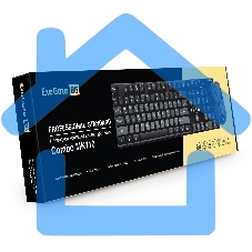 Комплект клавиатура + мышь ExeGate Professional Standard Combo MK110 (клавиатура влагозащищенная 104кл. + мышь оптическая 1000dpi, 3 кнопки и колесо прокрутки, длина кабелей 1,5м; USB, черный, Color Box)