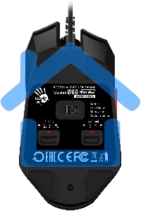 Мышь проводная A4Tech Bloody W60 Max Mini черный, 12000 dpi, USB, кнопки - 9