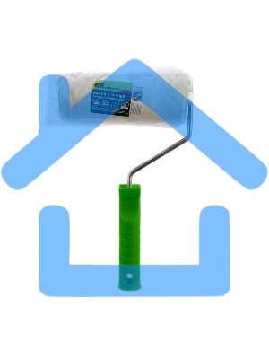 Валик ИСКУССТВЕННЫЙ МЕХ с ручкой, 150 мм, ворс 15 мм, D 48 мм, D руч. - 6 мм, полиэстер Сибртех