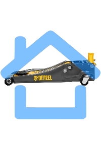 Домкрат гидравлический подкатной Denzel 3 т, 75-500 мм, быстрый подъем, низкий подхват, проф. 51250