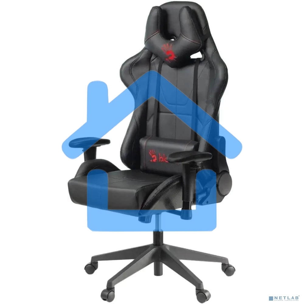 Кресло игровое A4Tech Bloody GC-500, черный, эко.кожа, крестовина пластик