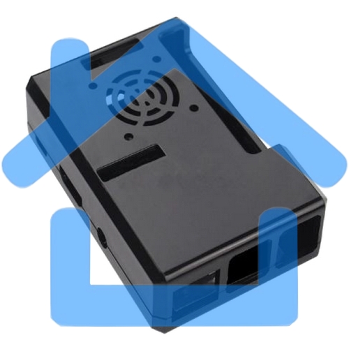 Корпус RA187 Корпус ACD черный ABS Plastic Case w/GPIO port hole and Fan holes for Raspberry Pi 3