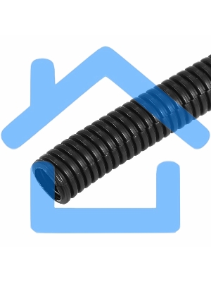 Трубa автомобильная гофрированная ПП, Ø4,6 мм, разрезная, бухтa 50 м/уп.