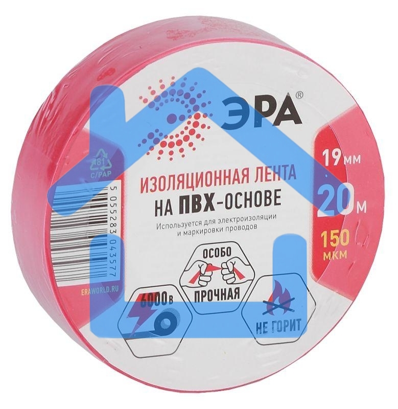 ПВХ-изолента ЭРА C0036541 19ммх20м красная