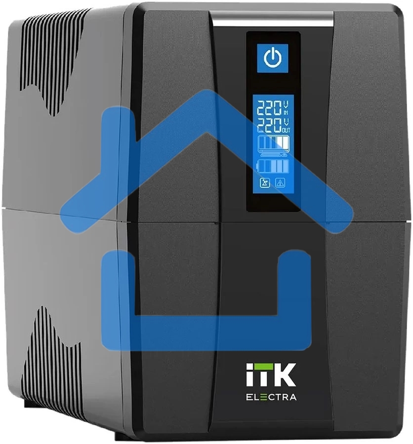 Источник бесперебойного питания Line-interactive 800ВА/480Вт, фаза 1/1, LCD дисплей, с АКБ 1х9AH, USB, Schuko