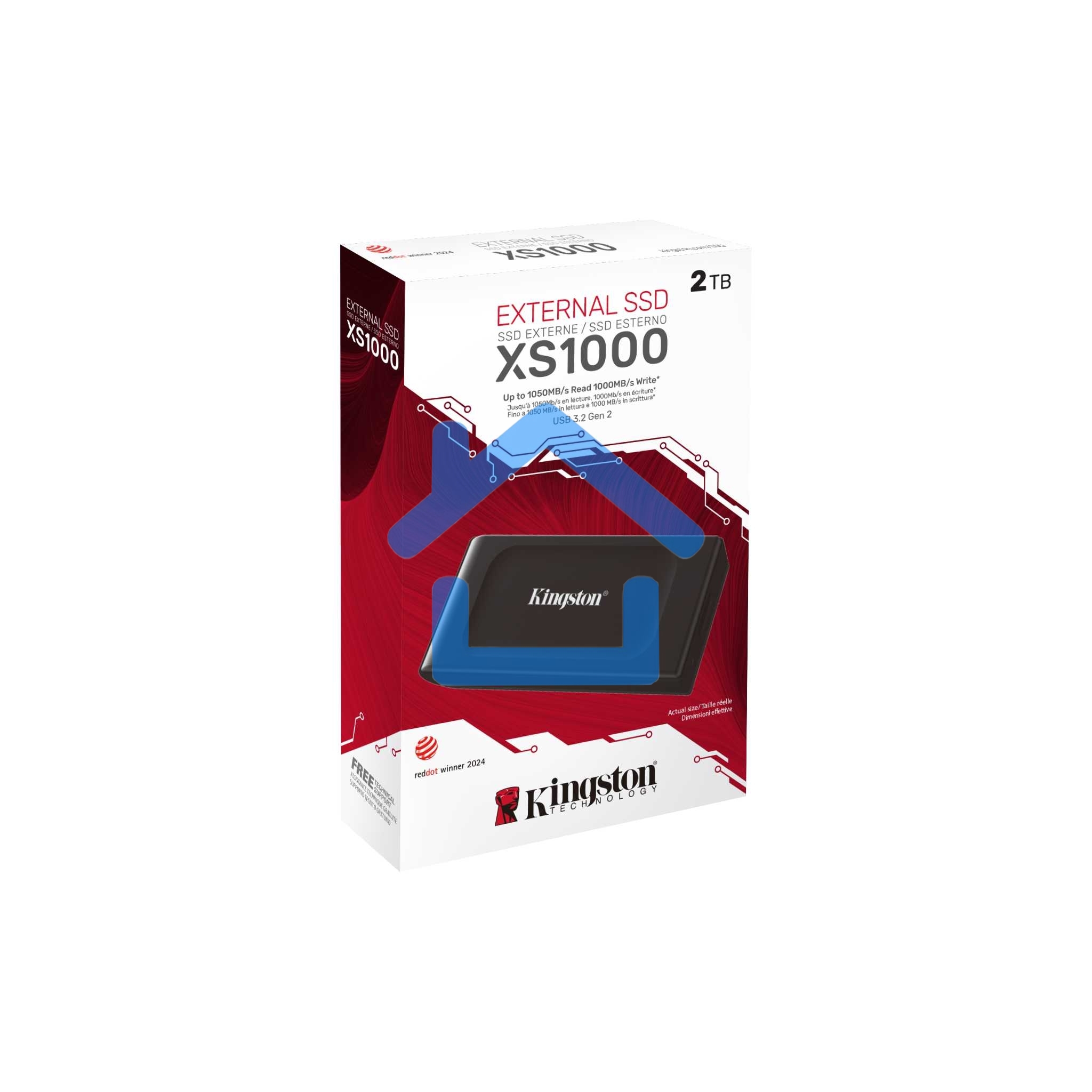 Накопитель SSD Kingston USB-C 2Tb SXS1000/2000G XS1000 1.8