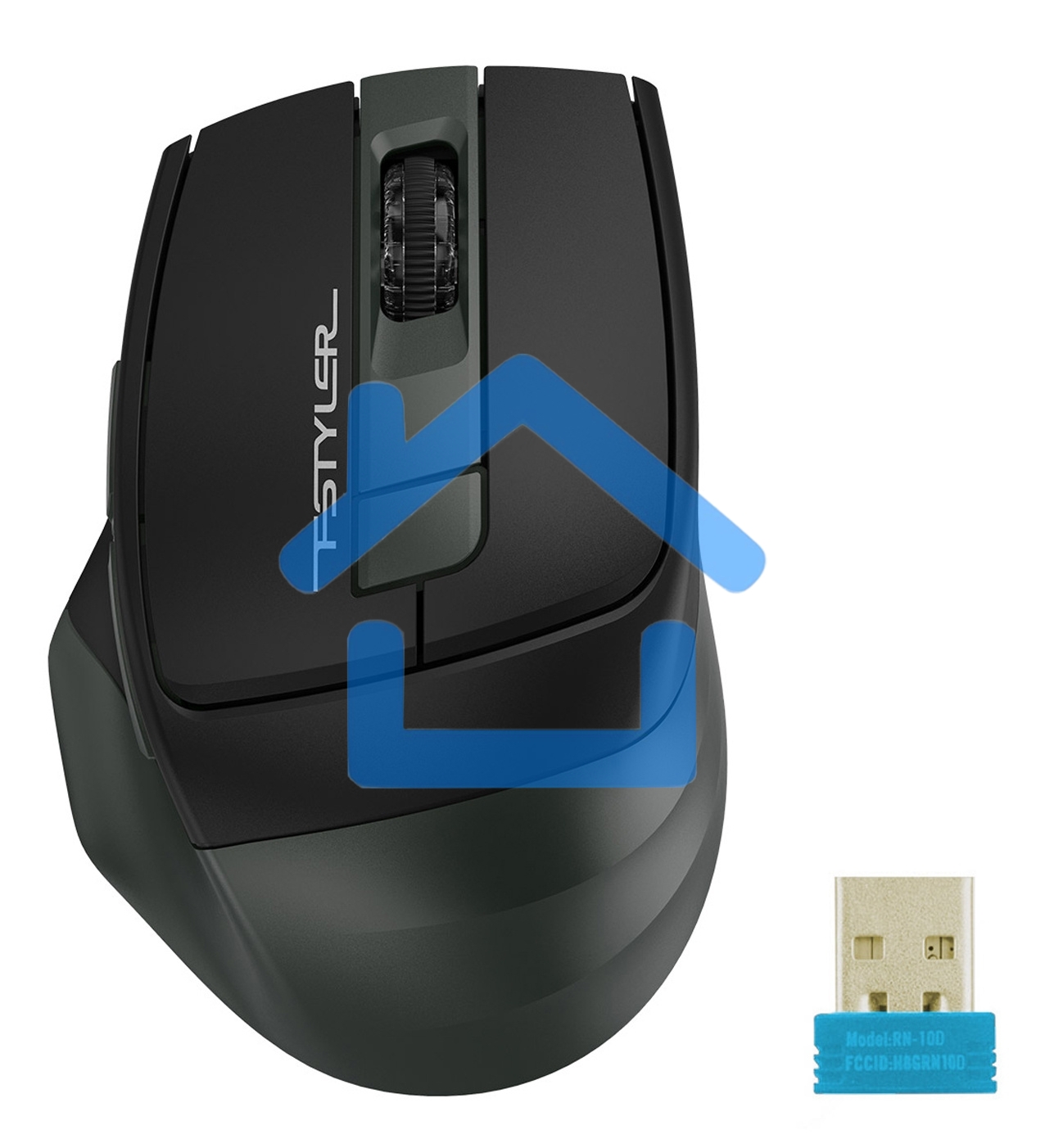 Мышь беспроводная A4Tech Fstyler FB35 зеленый/черный, 2000 dpi, радиоканал, Bluetooth, USB, кнопки - 6