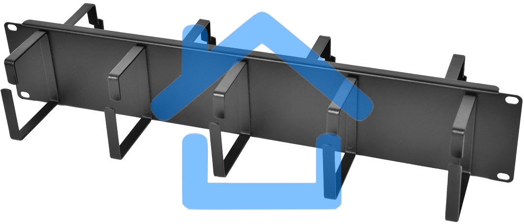 Кабельный органайзер Горизонтальный ЦМО ГКО-2-9-9005 двухсторонний кольца 2U шир.:19