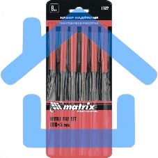 Набор надфилей Matrix 180 х 5мм 6шт пластиковые рукоятки