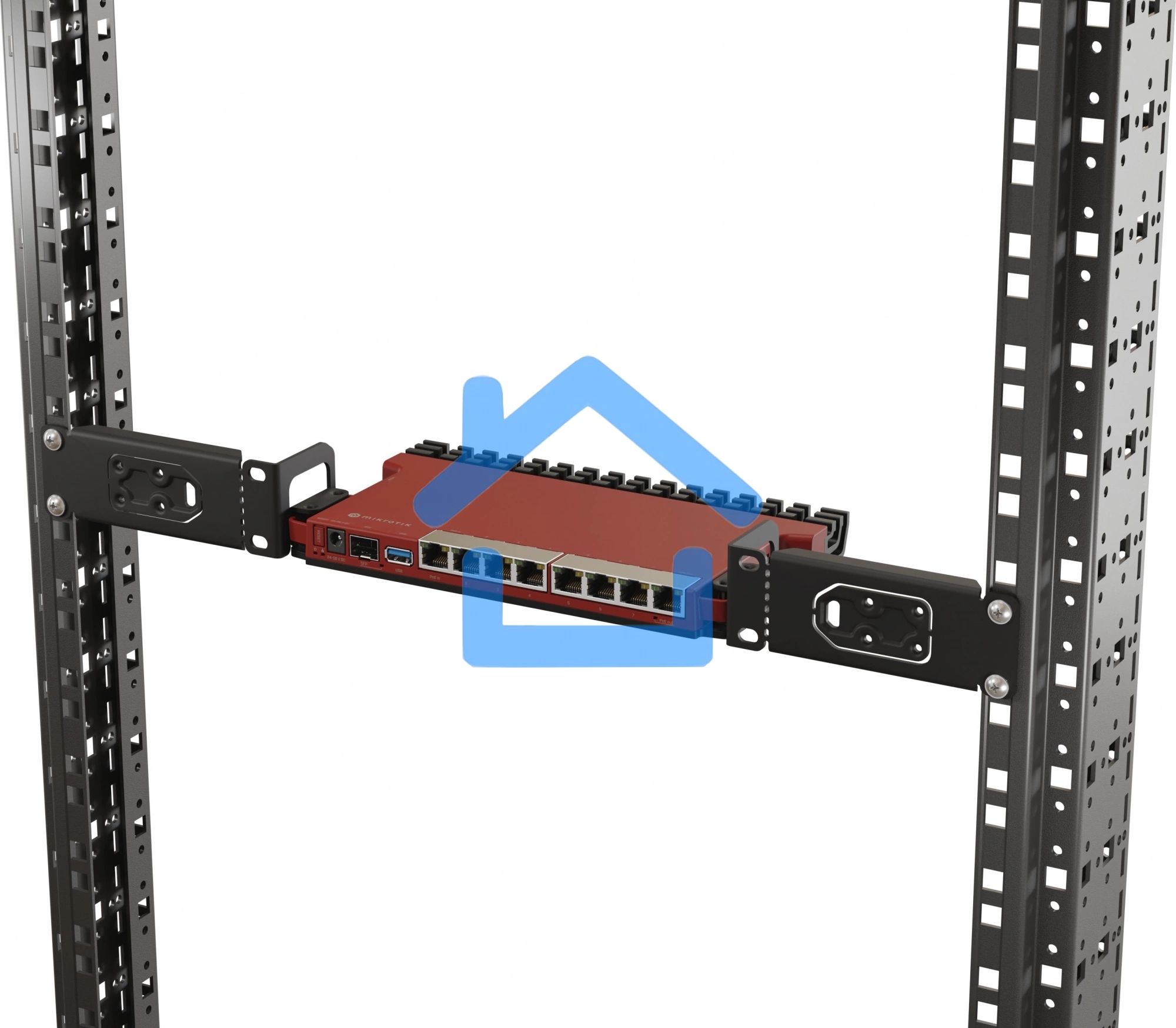 Маршрутизатор MikroTik L009UiGS-RM, 8*1Gbit, 1*SFP 2.5Gbit(вилка US)