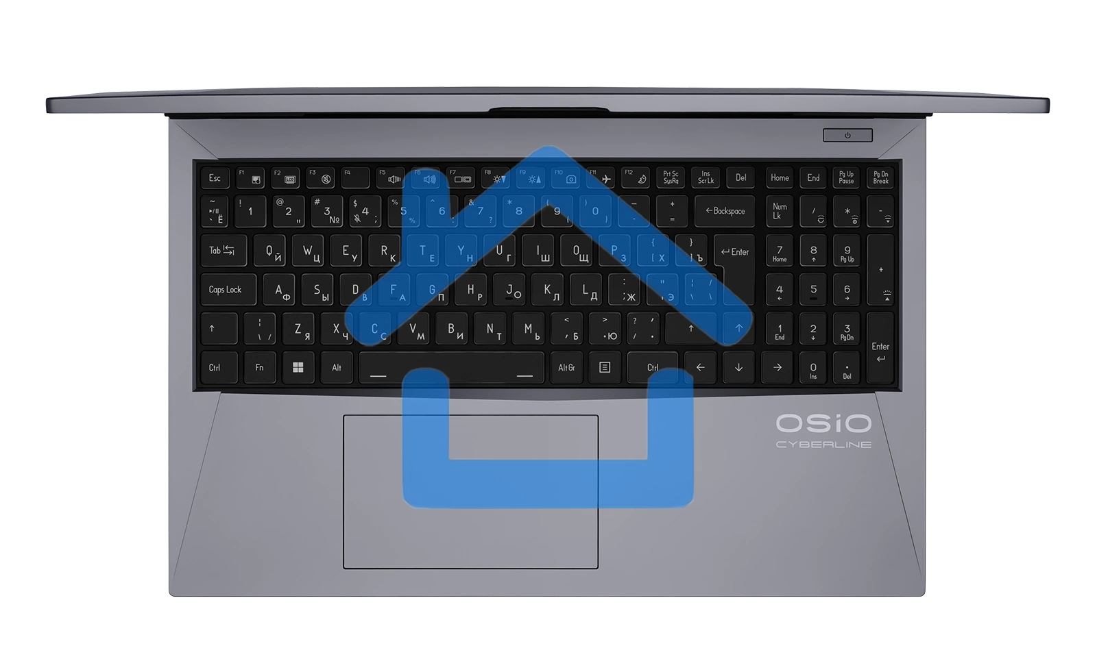 Ноутбук OSIO CyberLine C150i-003/ i5-12600H /NVidia RTX 4060/16/512/NoOS/(Ghz)/Gb/Ext: + не МПТ