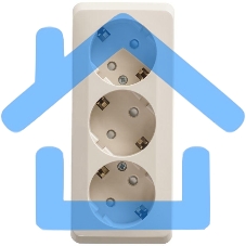 Розетка 3-м ОП Этюд 16А 250В защ. шторки с заземл. крем. SchE PA16-012K