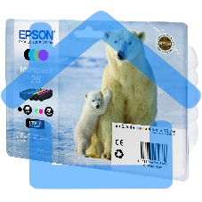 Картридж струйный Epson C13T26164010 черный/голубой/желтый/пурпурный набор карт. (200 стр 17 мл ) для Epson XP-600/605/700/710/800