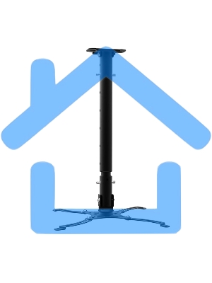 Кронштейн для проектора потолочный с регулировкой расстояния (428-683 мм) макс. 10 кг серия Profi