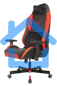 Кресло игровое Knight Neon черный/красный соты эко.кожа с подголов. крестовина металл