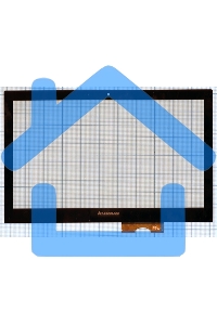 Сенсорное стекло (тачскрин) для Lenovo IdeaPad Z400 Touch MCF-140-0650, черное