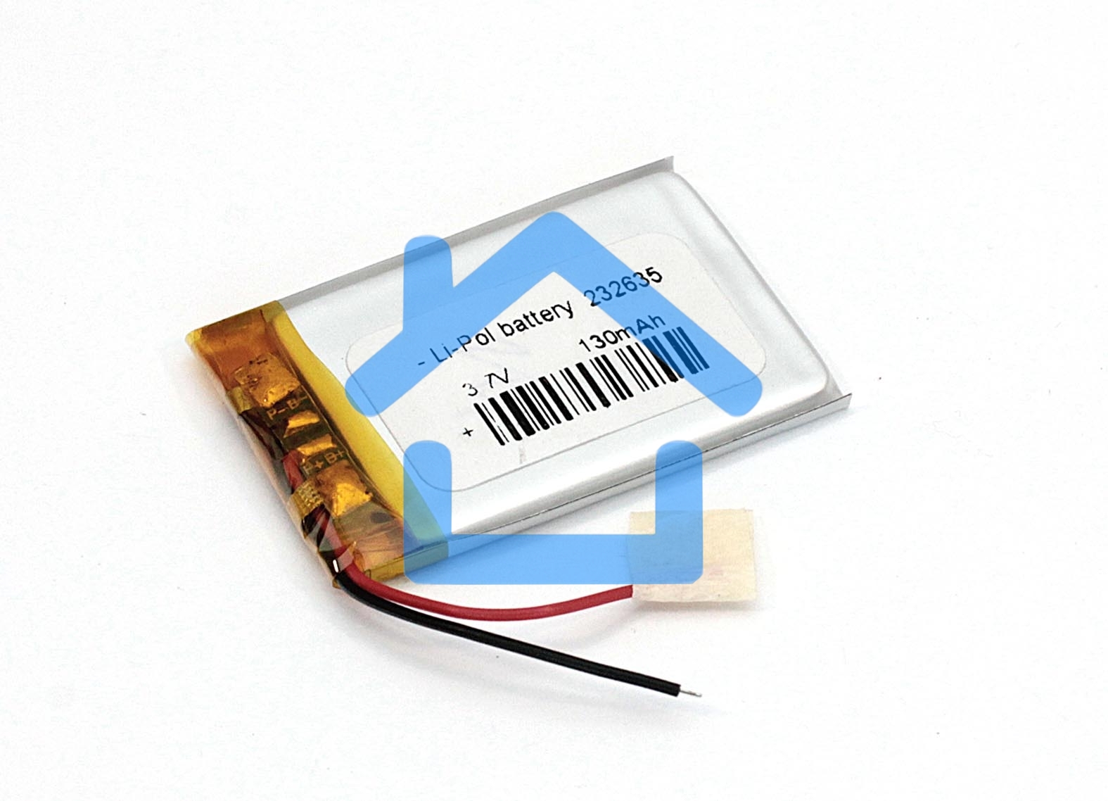 Аккумулятор Li-Pol (батарея) 2.3*26*35мм 2pin 3.7V/130mAh