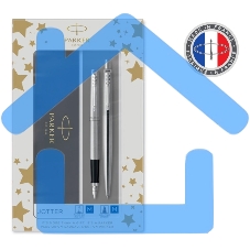 Набор ручек Parker Jotter Core FK61 (CW2093258) Stainless Steel CT сталь нержавеющая, подарочная коробка ручка перьевая, ручка шариковая