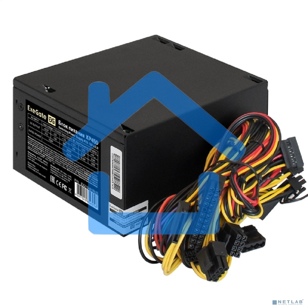 Блок питания ExeGate XP450 (EX219461RUS-PC), 450Вт, 120мм, черный