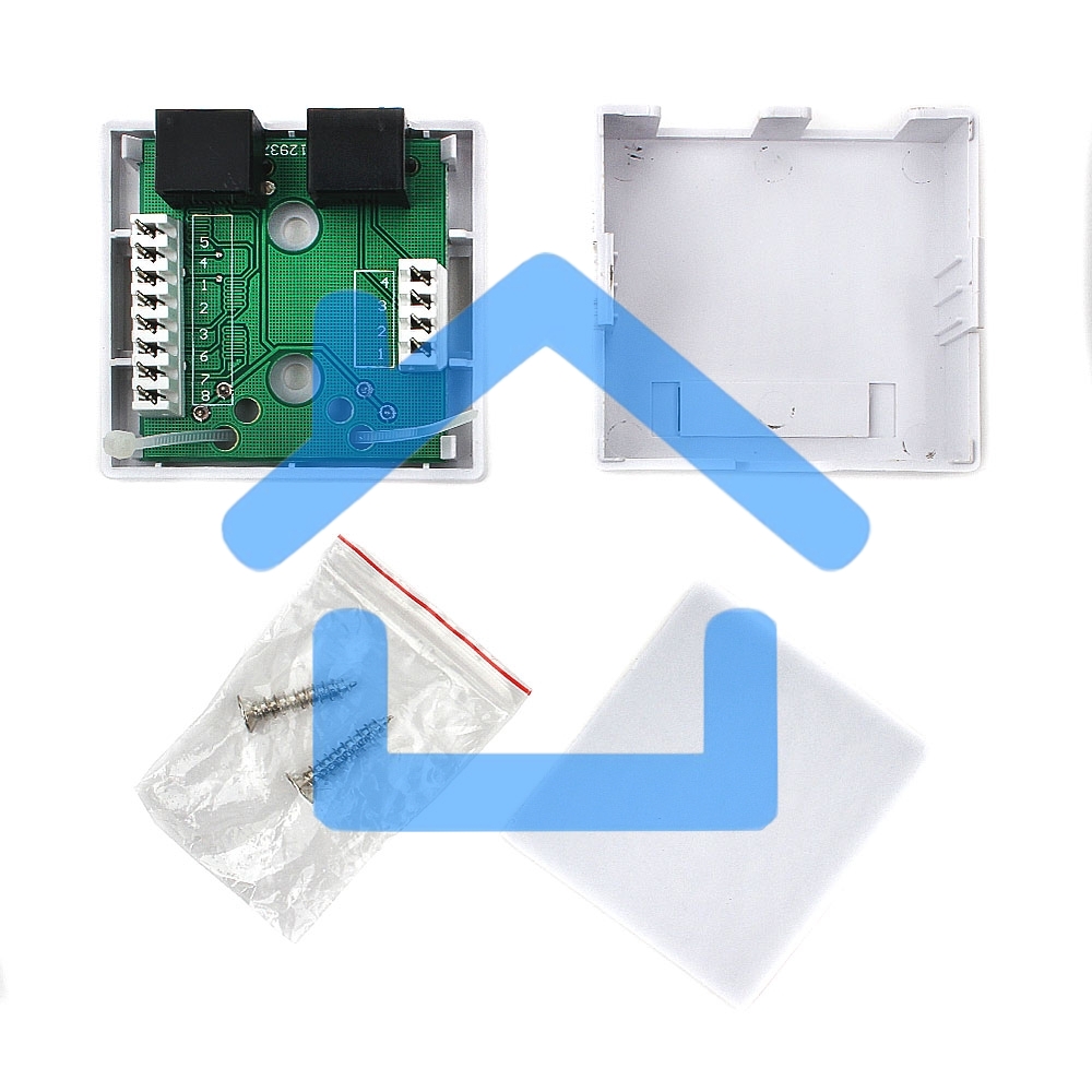 Розетка NA-TA/1 RJ45+RJ11 кат.5e UTP внешняя 2 порта, 110&Krone