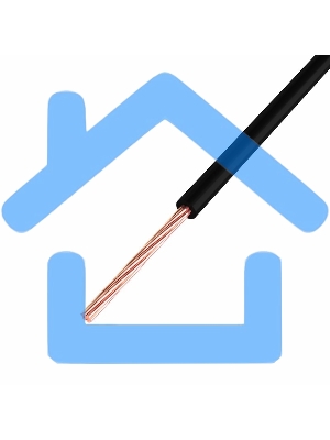 Провод ПГВА Rexant 1х1.00 мм², Cu, черный, бухта 200 м