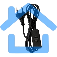 Сетевой шнур с выключателем 2х0,75 мм², 1,8 м черный Rexant