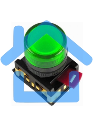 Арматура светосигнальная AL-22TE зел. цил. ИЭК BLS30-ALTE-K06