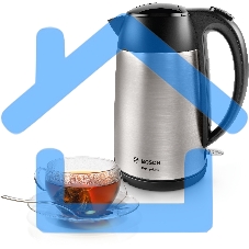 Чайник электрический Bosch TWK3P420 1.7л. 2400Вт черный (корпус: нержавеющая сталь)