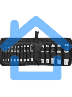 Набор ЗУБР 22949-H15 МАСТЕР. Пробойники для кожи, 3-25мм, 15шт