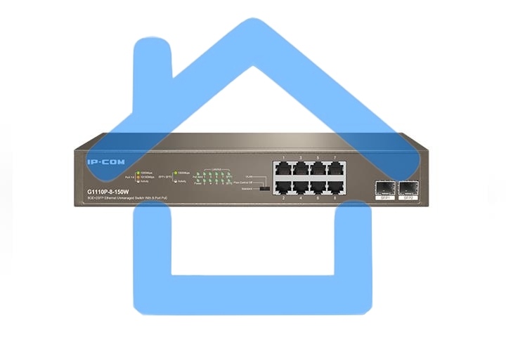 Коммутатор 8PORT 1000M POE G1110P-8-150W IP-COM