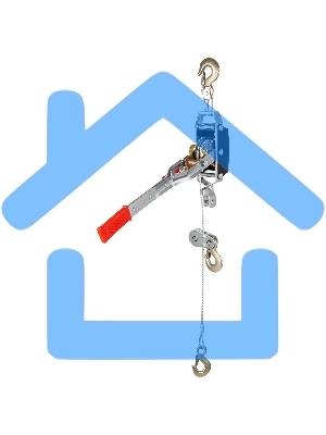 Лебедка рычажная Matrix тяга - 4 т, подъем 1.6 т, двойное храповое колесо