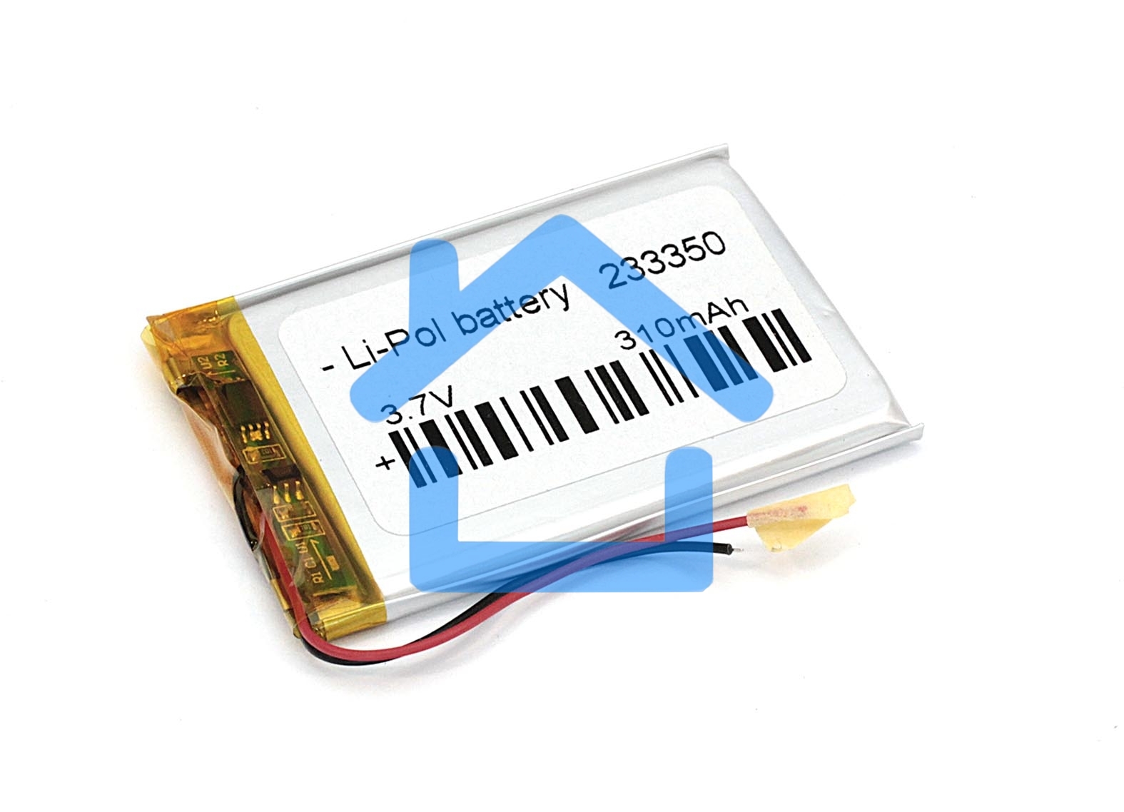 Аккумулятор Li-Pol (батарея) 2.3*33*50мм 2pin 3.7V/310mAh