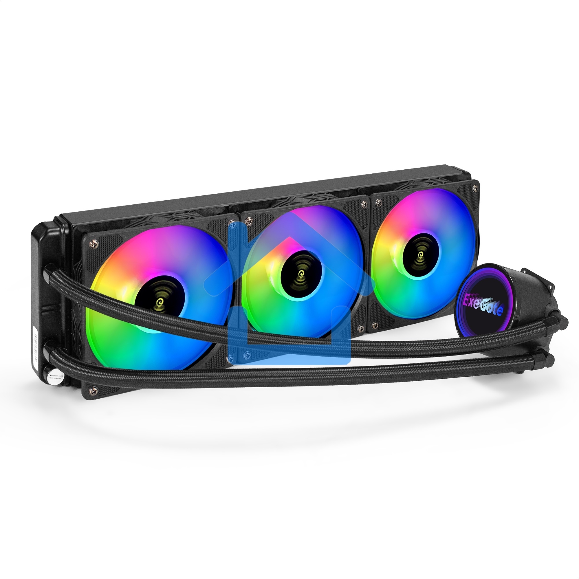 Система водяного охлаждения ExeGate BlackWater-360.PWM.RGb черный, 120 мм, алюминий/медь, 2000 об/мин, 37 дБ, 4 pin, 280 Вт