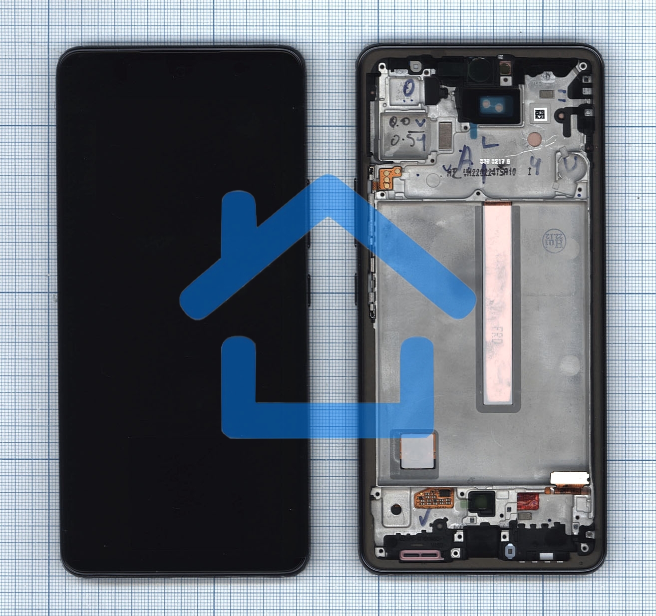 Дисплей для Samsung Galaxy A53 SM-A536 с рамкой черный