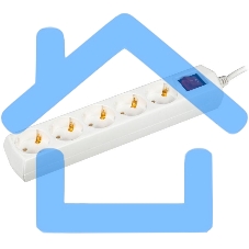 Удлинитель 5х5м с заземл. 10А 250В У05В GENERICA 2P+PE 3х1кв.мм IEK WYP10-10-05-05-ZK-G