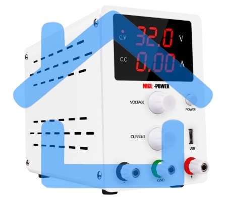 Компактный импульсный блок питания Nice Power 0-30V 0-10А