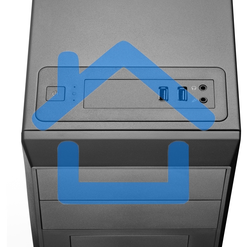 Компьютерный корпус без блока питания Foxline FL-302, ATX, 2x5.25EXT, 1x3.5EXT, 4x3.5INT, 2xUSB 2.0, HDA, w/o FAN, w/o PSU, NO pwr cord