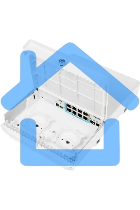 Коммутатор MikroTik netPower Lite 7R with 8 x Gigabit Ethernet ports (7 with Reverse POE-in, 1 with PoE-OUT), 2 x SFP+ cages, SwitchOS, outdoor enclosure, mounting kit (power supply NOT included)