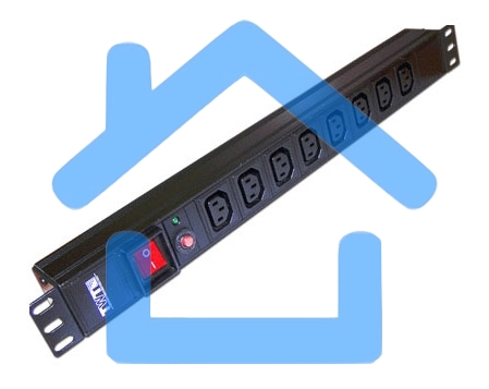 Блок распределения питания Lanmaster TWT-PDU19-10A8C3 гор.размещ. 8xC13 базовые 10A C14