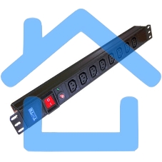 Блок распределения питания Lanmaster TWT-PDU19-10A8C3 гор.размещ. 8xC13 базовые 10A C14