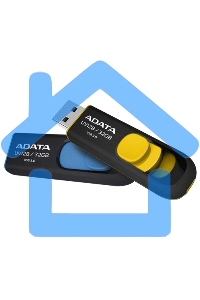 Флешка USB ADATA UV128 (AUV128-32G-RBE), 32 Gb, USB 3.0, R/W 100/30, черный/синий